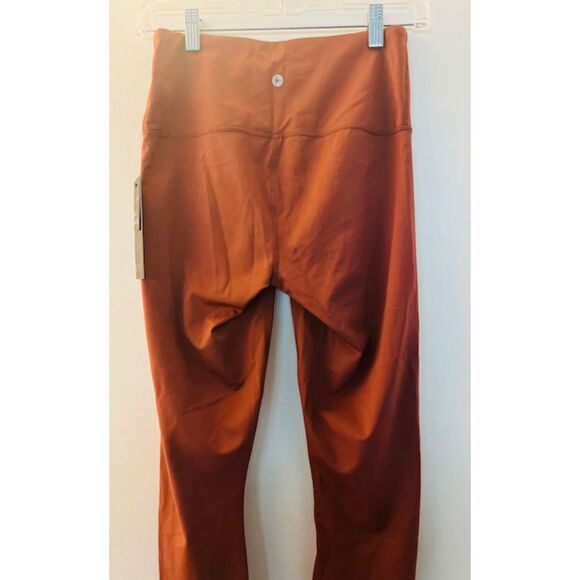 90 Degree by Reflex High-Rise Ankle-Length Activewear Leggings-Terracotta Color - Picture 2 of 7